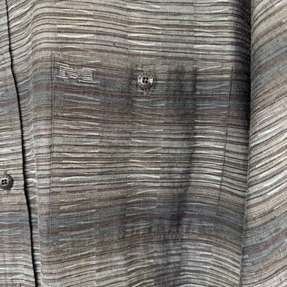 Missoni Sport Vintage Long Sleeve Buttoned Shirt Stripe Textured Modern XXL EUC - Picture 10 of 16